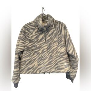 Calvin Klein Gray Zebra Print Pullover